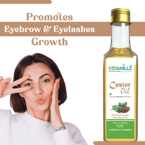 Vedahillz Cold Pressed Castor Oil Sourced from Premium Natural Seeds